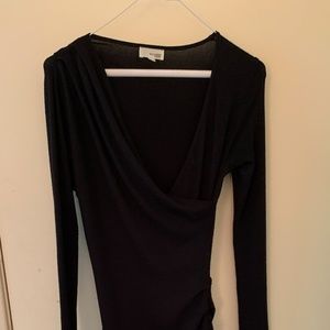 Aritzia Wilfred Free Bodycon Black Dress